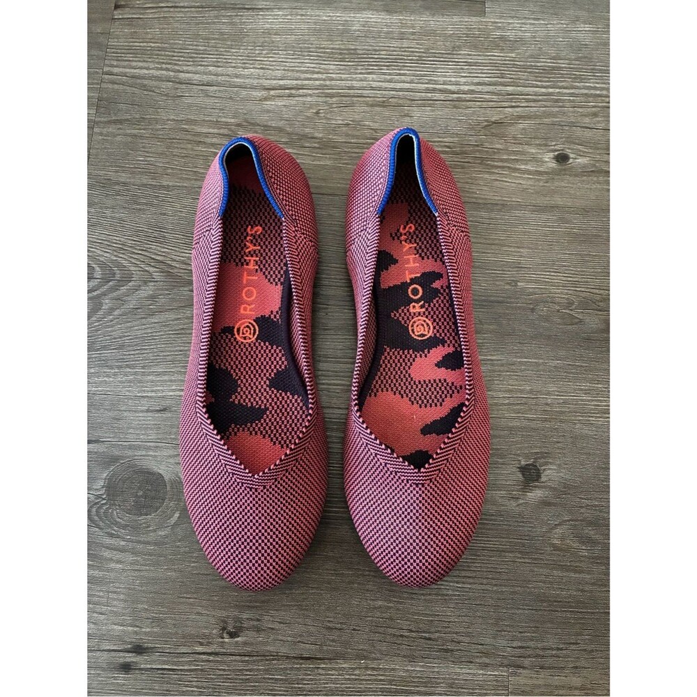 Retired Rothy's The Flat in Rose Double Stitch flats Sz 11.5